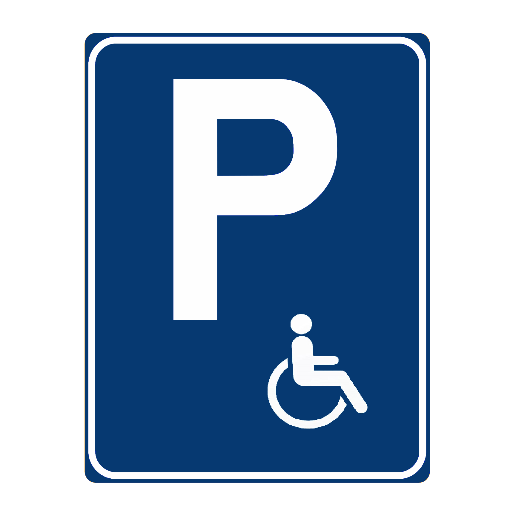 Parcare pentru persoane cu dizabilitati, indicatoare rutiere
