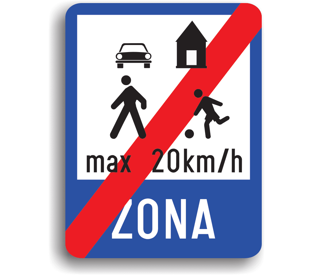 Sfârșitul zonei rezidențiale, indicatoare rutiere